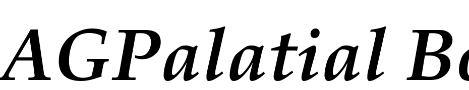 AGPalatial Bold Italic Scarica Caratteri Gratis